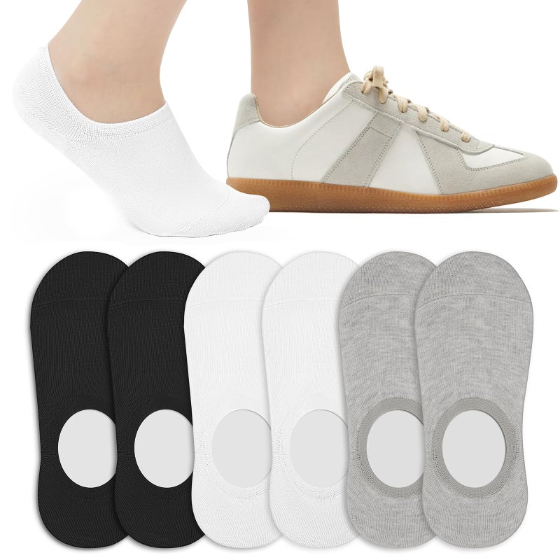 Ordenado Women's 6 Pairs Casual Thin No Show Socks Non Slip Flat Boat Line Multicolor - Image 3
